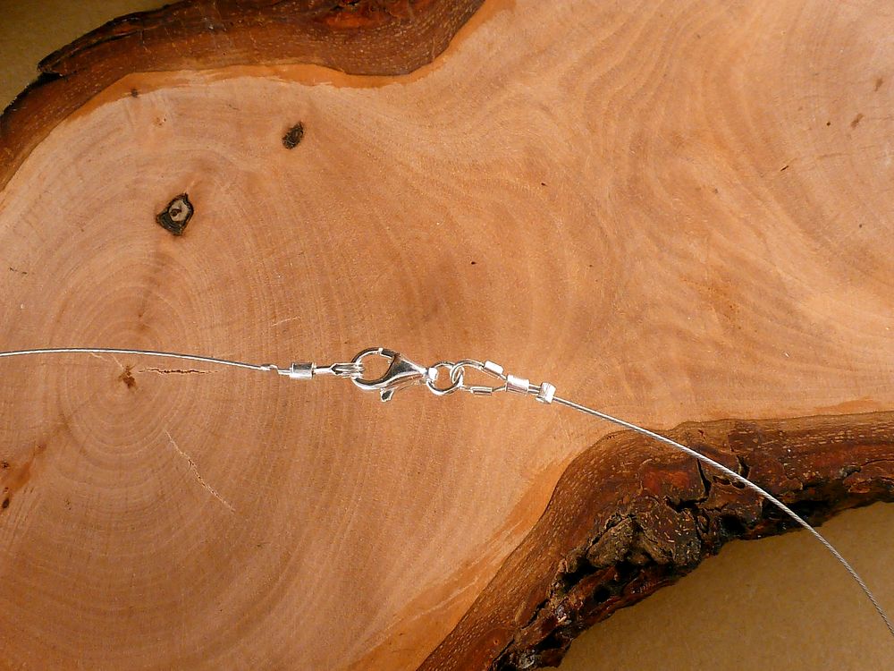 Kette 925 Silber Edelstein Andenopal – Bild 2