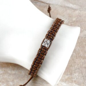 Armband Leder geflochten