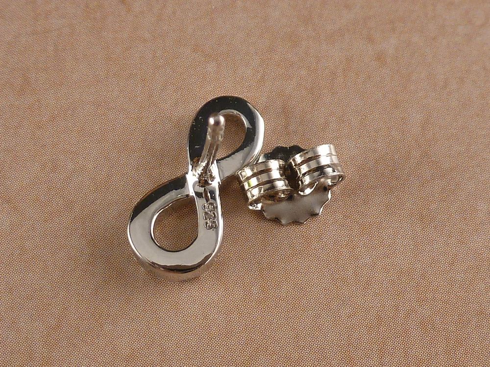 Ohrstecker 925 Silber Unendlichkeit – Bild 2