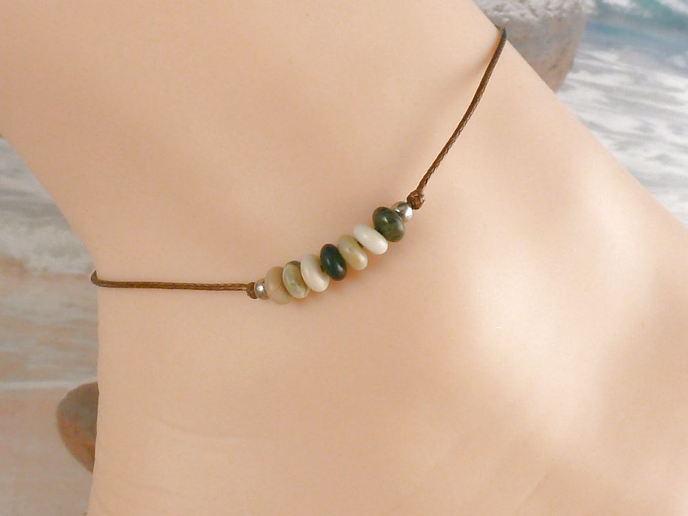 Fußkettchen Fußkette Edelstein – Bild 3