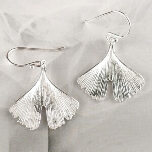 Ohrhänger 925 Silber Ginkgo Blatt