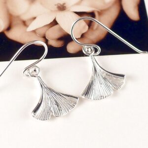 Ohrhänger 925 Silber Ginkgo Blatt