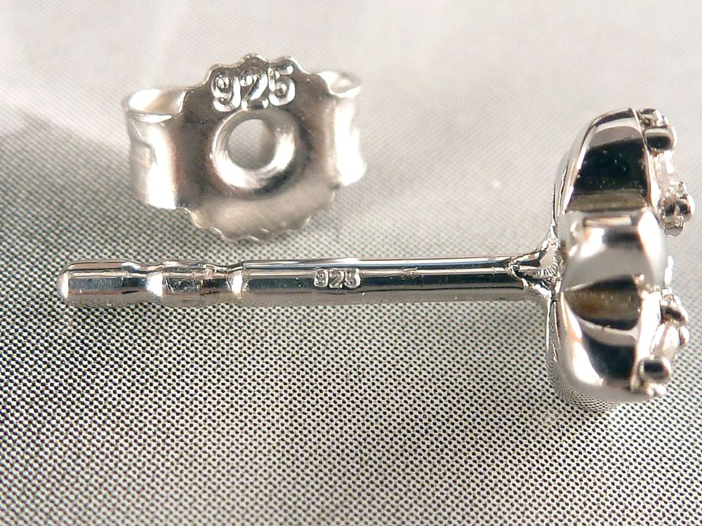 Ohrstecker 925 Silber Blume – Bild 2