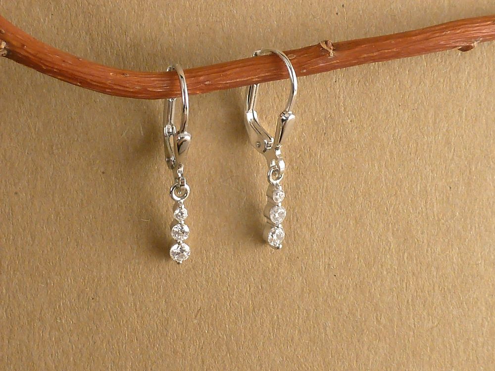 Ohrringe 925 Silber mit Zirkonia – Bild 3