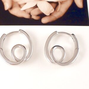Creolen Ohrringe 925 Silber Spirale