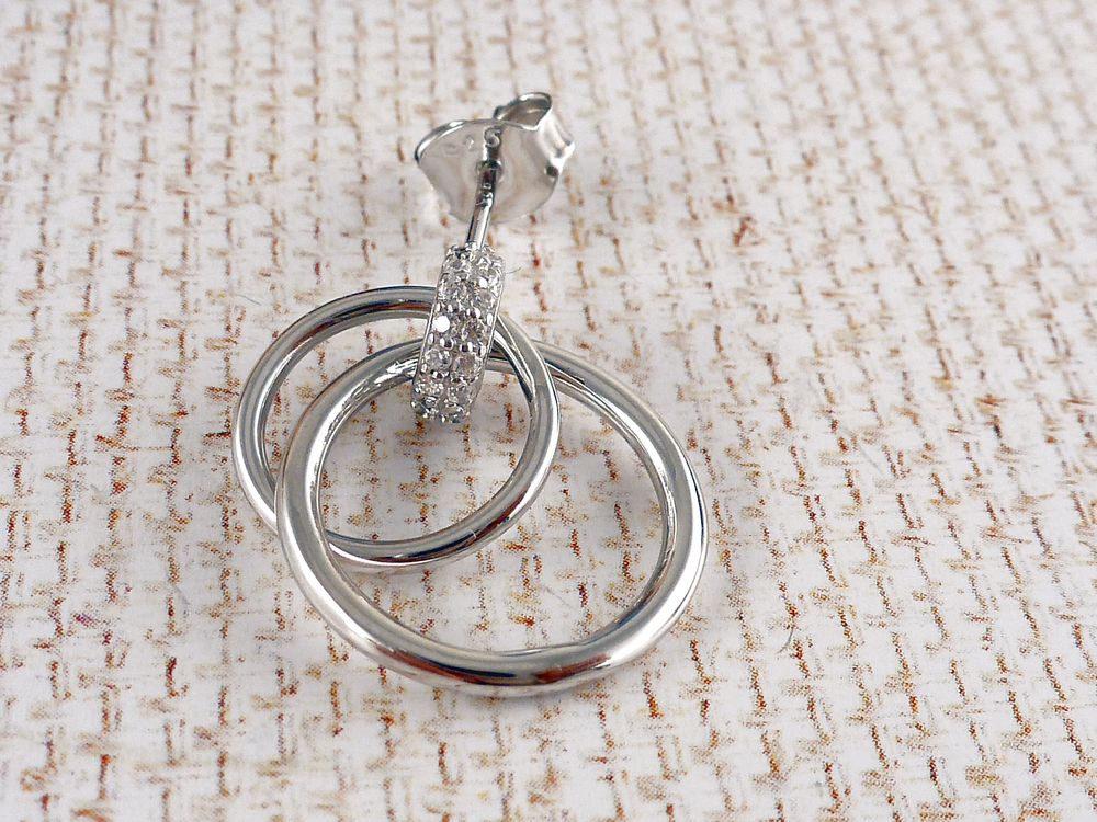 Ohrstecker 925 Silber mit Zirkonia – Bild 3