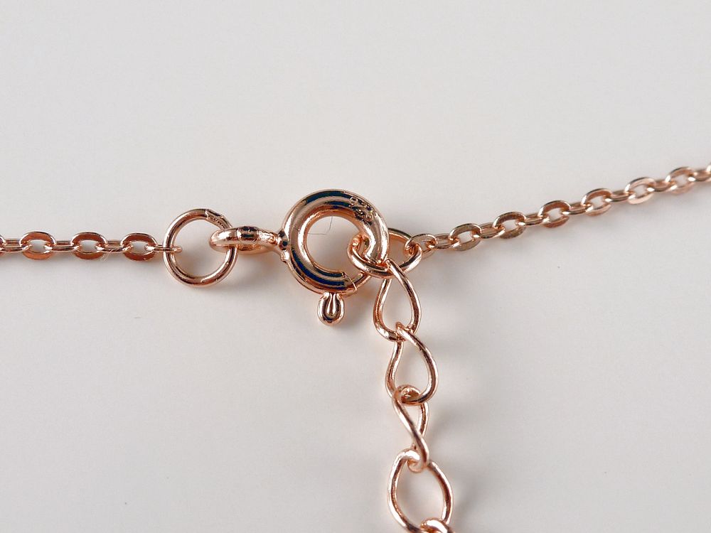 Kette 925 Silber rosegold mit Flügel – Bild 4