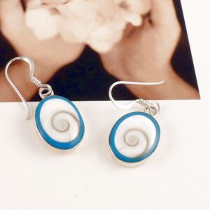 Ohrringe 925 Silber Shiva Auge oval
