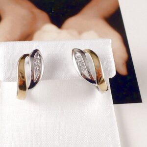 Creolen 925 Silber vergoldet mit Zirkonia