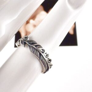 Ring 925 Silber Feder