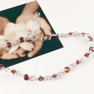 Armband 925 Silber mit Zirkonia Rot