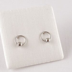 Ohrstecker 925 Silber Kreis mit Kugel