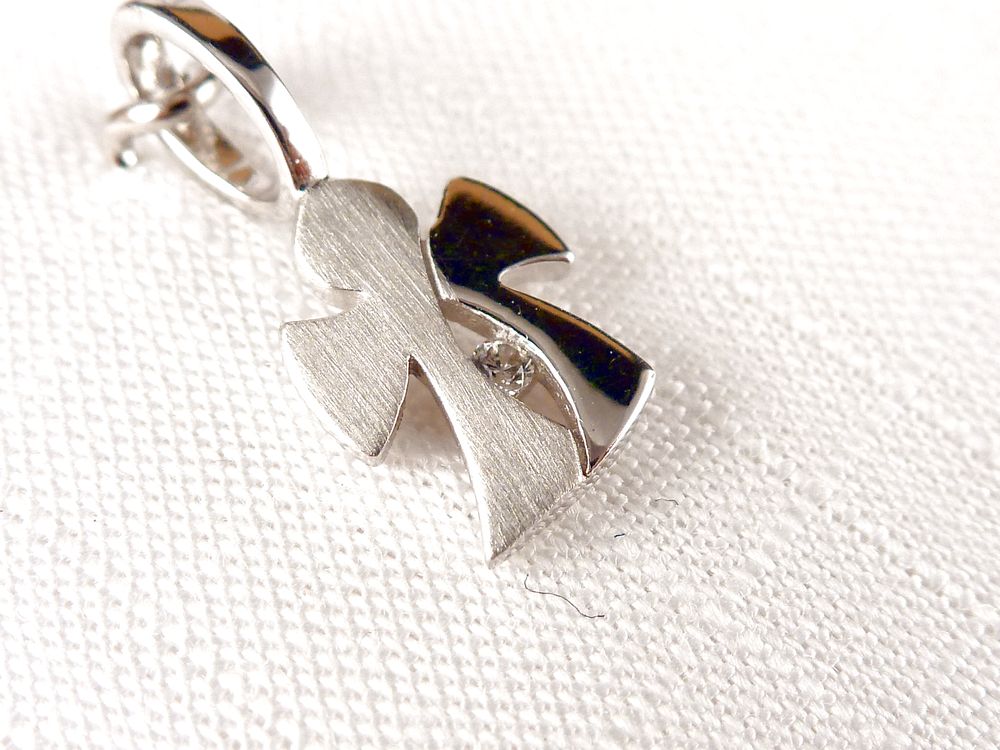 Anhänger 925 Silber kleiner Engel mit Zirkonia – Bild 5