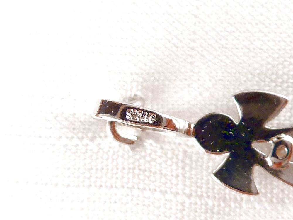 Anhänger 925 Silber kleiner Engel mit Zirkonia – Bild 4