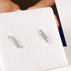 Ohrstecker 925 Silber Stab doppelt