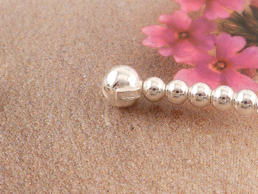 Armreif 925 Silber mit Kugeln – Bild 6