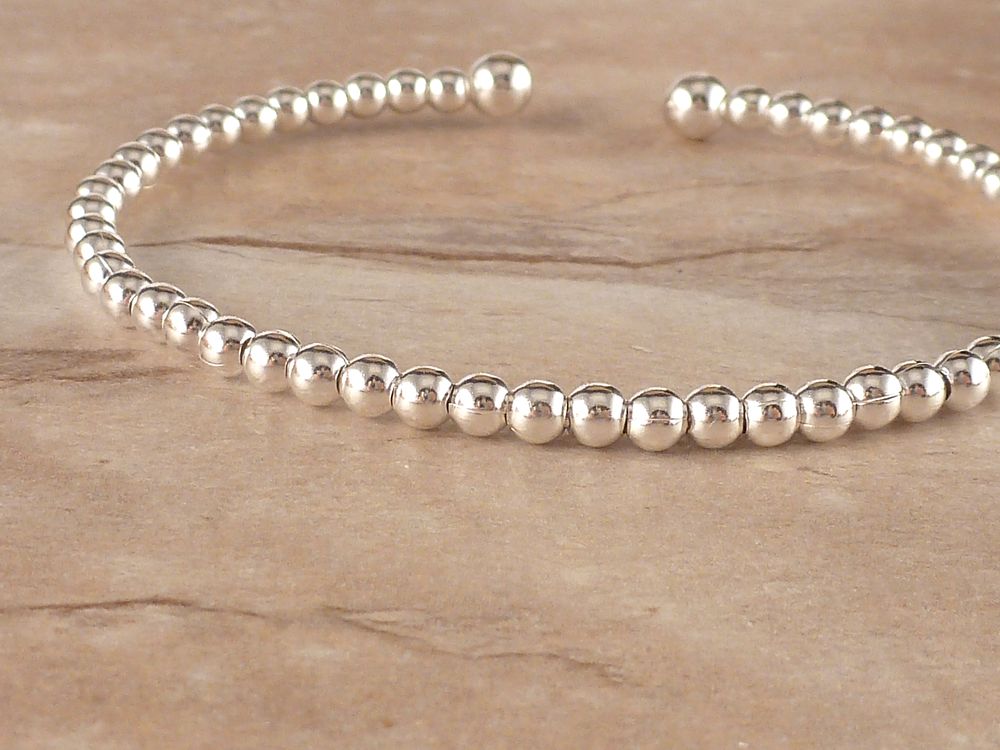 Armreif 925 Silber mit Kugeln – Bild 3