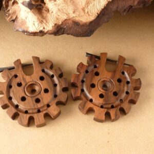 Creolen Holz Ohrringe