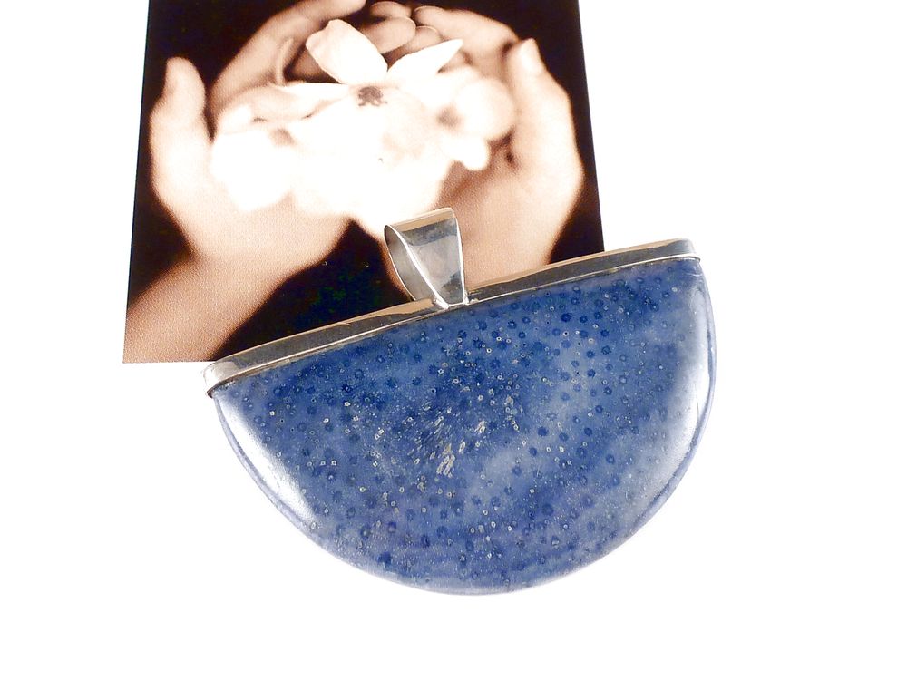 Anhänger 925 Silber mit Koralle Blau – Bild 5