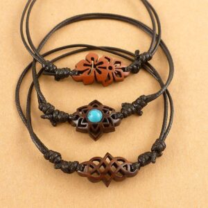 Armband mit Holz Blüte