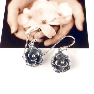 Ohrringe 925 Silber Rose