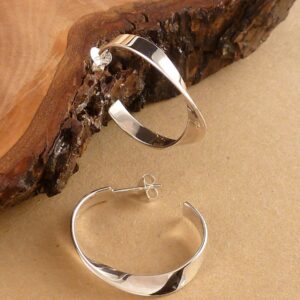 Creolen 925 Sterling Silber gedreht
