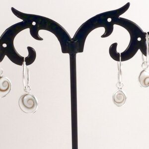 Creolen 925 Silber mit Shiva Auge Anhänger