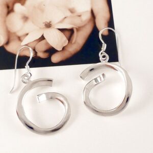 Ohrringe 925 Silber Kreis Spirale