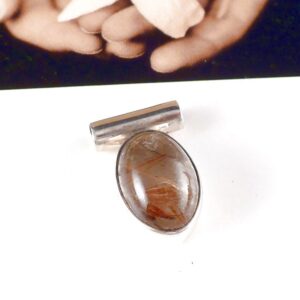 Anhänger 925 Silber mit Edelstein Rutilquarz