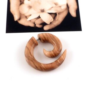 Fake Ohrringe Holz