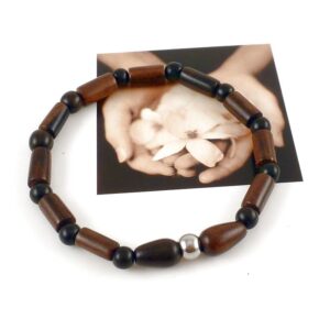 Armband handmade mit Holz Perlen