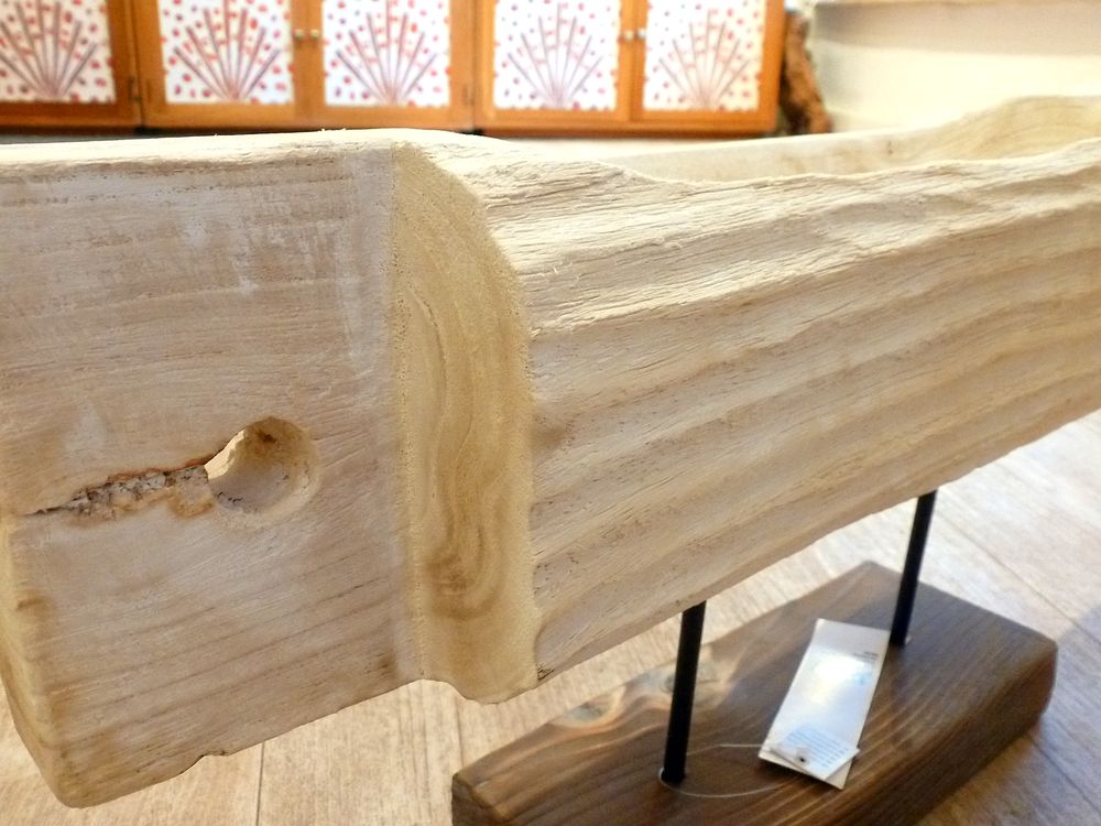 Dekoschale Holzschale mit Ständer Paulownia Holz – Bild 5