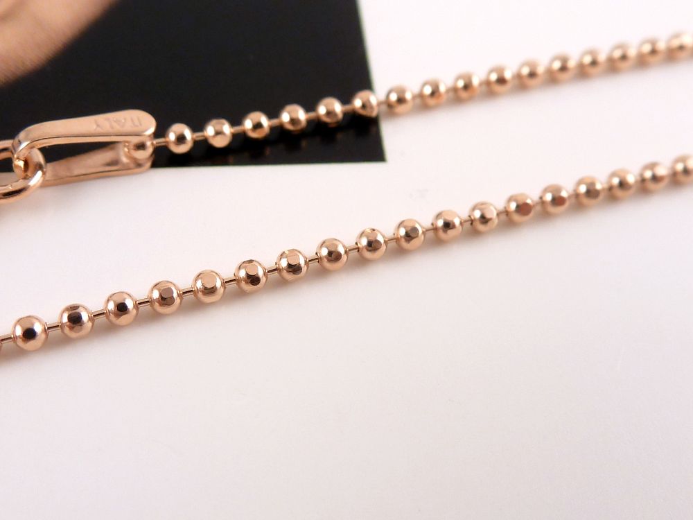 Kugelkette 925 Silber rosegold – Bild 4