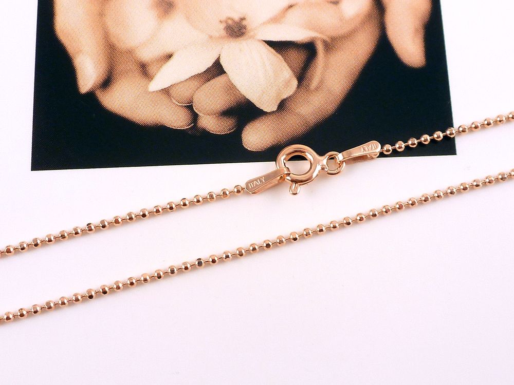 Kugelkette 925 Silber rosegold – Bild 3