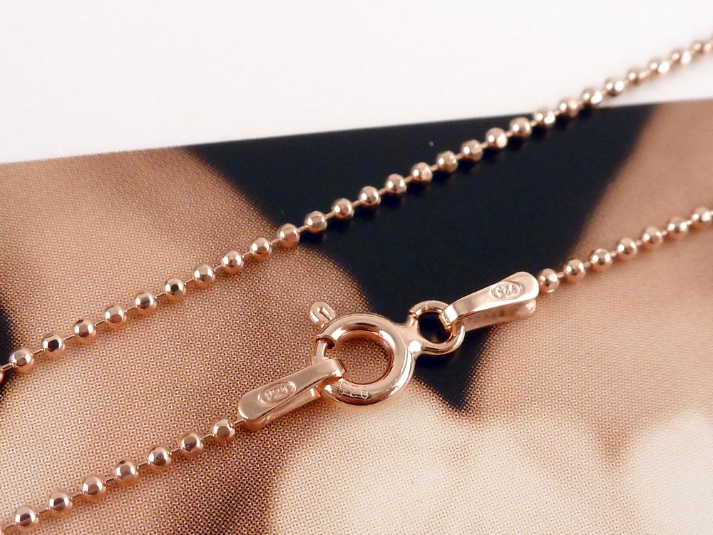 Kugelkette 925 Silber rosegold