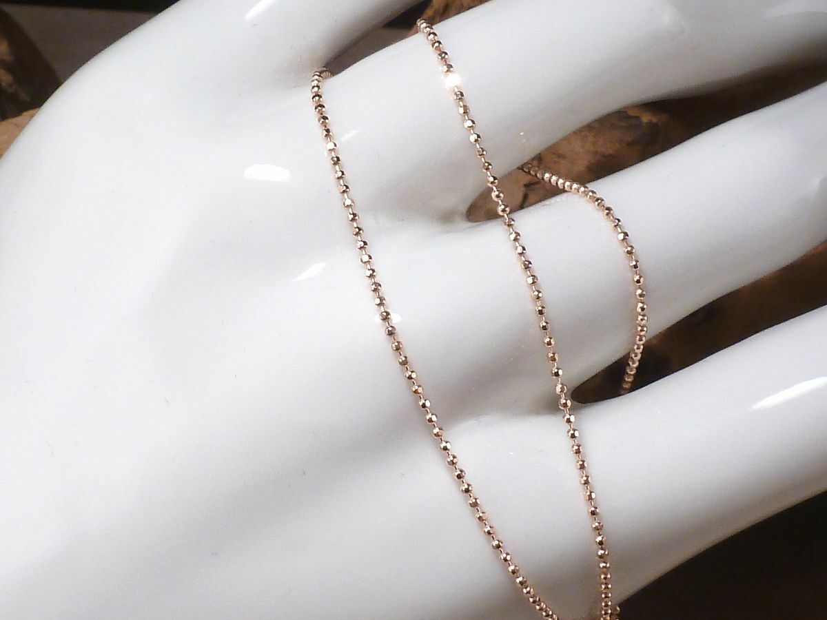 Kugelkette 925 Silber rosegold – Bild 2
