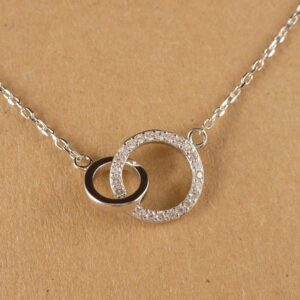 Kette 925 Silber mit Kreisen verschlungen