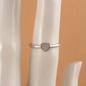 Ring 925 Silber Herz mit Zirkonia