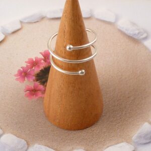 Ring 925 Silber Spirale mit Kugeln
